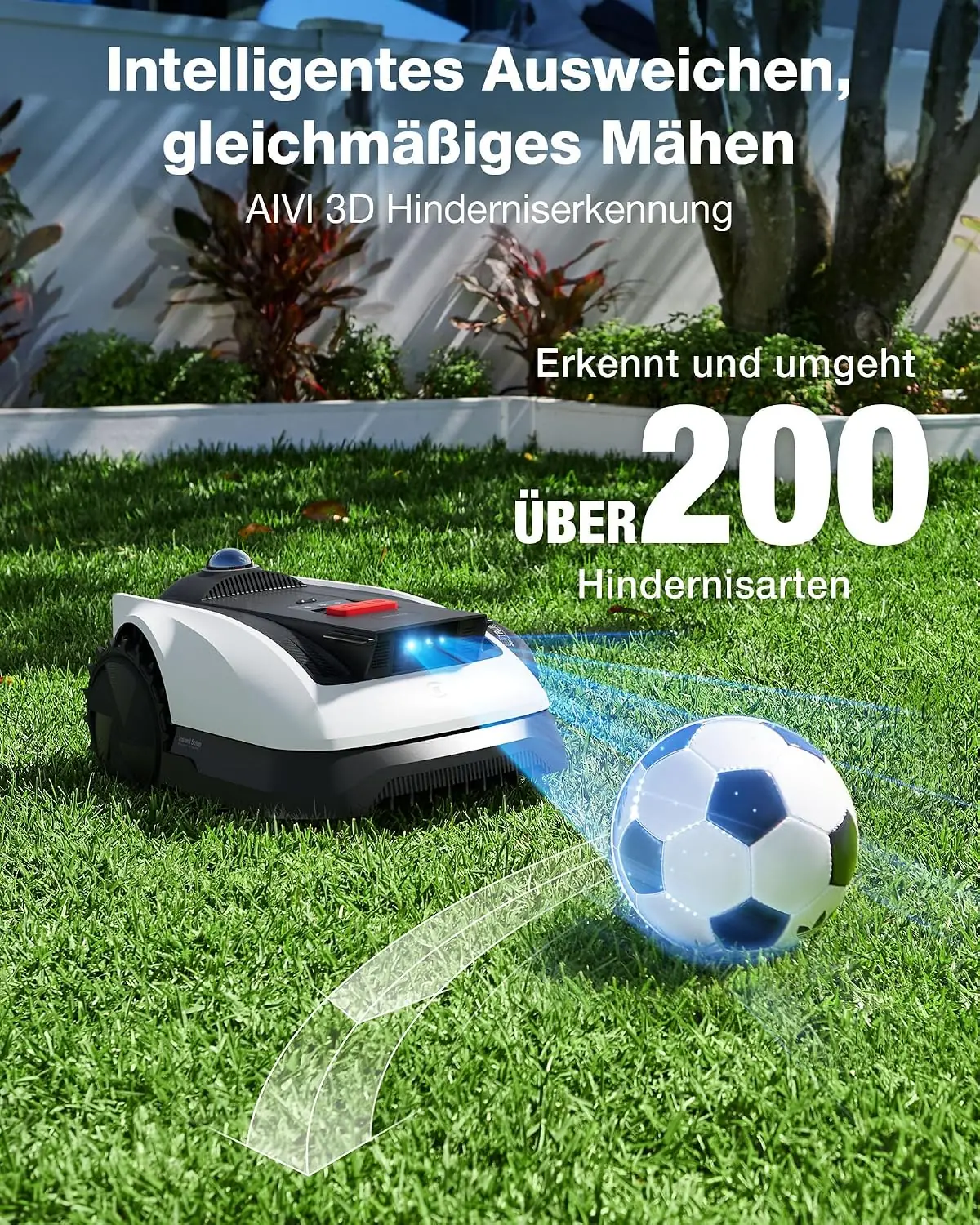 GOAT O1200 Hinderniserkennung auf Rasen